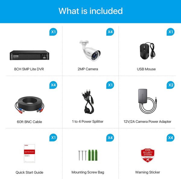 ZOSI Home Security Camera System - Image 4